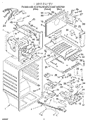 LINER Diagram and Parts List for 9ET19DKXFB00  Whirlpool Refrigerator