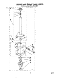 BRAKE AND DRIVE TUBE Diagram and Parts List for LSR8244BW0  Whirlpool Washer
