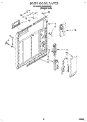 INNER DOOR Diagram and Parts List for DU800CWDQ2  Whirlpool Dishwasher