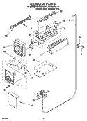ICEMAKER PARTS, OPTIONAL PARTS Diagram and Parts List for KSRG25FKSS17  KitchenAid Refrigerator