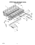 UPPER RACK AND TRACK Diagram and Parts List for KUDJ230YWH1  KitchenAid Dishwasher