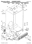 CABINET PARTS Diagram and Parts List for KSRD22FKBL16  KitchenAid Refrigerator