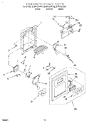 DISPENSER FRONT Diagram and Parts List for GD27DQXFW01  Whirlpool Refrigerator