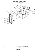 CONTROL PANEL Diagram and Parts List for MW8450XP0  Whirlpool Microwave