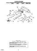 LATCH PARTS Diagram and Parts List for KEMC308KSS04  KitchenAid Microwave Oven Combo