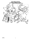 SECTION Diagram and Parts List for LET7646AZ0  Whirlpool Dryer
