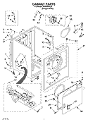 CABINET Diagram and Parts List for RGX4634KQ2  Roper Dryer