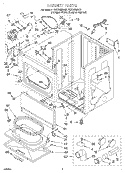 CABINET Diagram and Parts List for GGC9858EQ1  Whirlpool Dryer