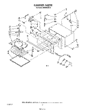 CABINET Diagram and Parts List for MW3600XS0  Whirlpool Microwave