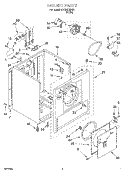 SECTION Diagram and Parts List for BYCD3722W1  Whirlpool Dryer