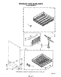DISHRACK AND PANEL Diagram and Parts List for DU9100XT0  Whirlpool Dishwasher