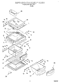 REFRIGERATOR SHELF Diagram and Parts List for KSRB22QFBL01  KitchenAid Refrigerator