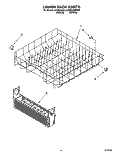LOWER RACK Diagram and Parts List for KUDD230B0  KitchenAid Dishwasher