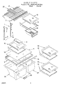 SHELF Diagram and Parts List for ET21LKXHN00  Whirlpool Refrigerator