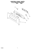 CONTROL PANEL Diagram and Parts List for KEBC206KBL0  KitchenAid Wall Oven