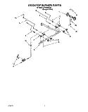 COOKTOP BURNER Diagram and Parts List for SF365BEYQ6  Whirlpool Range