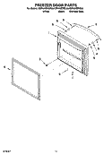 FREEZER DOOR PARTS Diagram and Parts List for KBFA20ERWH00  KitchenAid Refrigerator