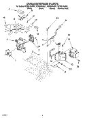 OVEN INTERIOR PARTS Diagram and Parts List for KCMS145JBT1  KitchenAid Microwave