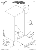 CABINET PARTS Diagram and Parts List for EL7ATRRMQ00  Whirlpool Refrigerator