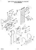 AIR FLOW AND RESERVOIR Diagram and Parts List for KSSS42QDW02  KitchenAid Refrigerator