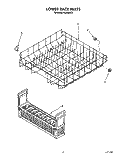 LOWER RACK Diagram and Parts List for KUDI220T5  KitchenAid Dishwasher