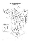 TOP AND CONSOLE, LIT/OPTIONAL Diagram and Parts List for LG5801XSW0  Whirlpool Dryer