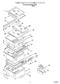 REFRIGERATOR SHELF Diagram and Parts List for 3ED27DQXFW00  Whirlpool Refrigerator