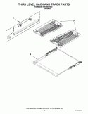 THIRD LEVEL RACK AND TRACK PARTS Diagram and Parts List for KUDE60SXSS2  KitchenAid Dishwasher