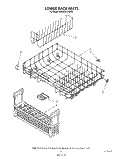 LOWER RACK Diagram and Parts List for KUDA220TWH0  KitchenAid Dishwasher