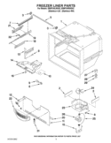 FREEZER LINER PARTS Diagram and Parts List for EB9FVHLWS02  Whirlpool Refrigerator