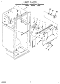 LINER Diagram and Parts List for ET25DKXDB01  Whirlpool Refrigerator