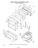 OVEN DOOR AND BROILER Diagram and Parts List for SF300PEPW0  Whirlpool Range