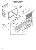 CABINET PARTS Diagram and Parts List for ACQ304XR2  Whirlpool Air Conditioner