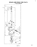 BRAKE AND DRIVE TUBE Diagram and Parts List for LA3400XPW0  Whirlpool Washer