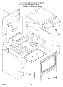 EXTERNAL OVEN Diagram and Parts List for SF370PEWZ0  Whirlpool Range