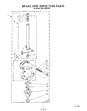 BRAKE AND DRIVE TUBE Diagram and Parts List for KGLC500TAL1  KitchenAid Washer Dryer Combo