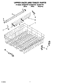 UPPER RACK AND TRACK PARTS Diagram and Parts List for GU3200XTSB1  Whirlpool Dishwasher