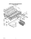 UPPER RACK AND TRACK Diagram and Parts List for KUDS21MS3  KitchenAid Dishwasher