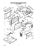 AIR FLOW AND CONTROL Diagram and Parts List for CAH12WB4  Crosley Air Conditioner