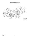 CONTROL PANEL Diagram and Parts List for KEBS177SBL0  KitchenAid Wall Oven