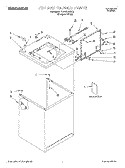 TOP AND CABINET, LITERATURE Diagram and Parts List for TAWS700EQ2  Estate Washer