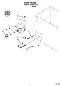 UNIT PARTS, OPTIONAL PARTS (NOT INCLUDED) Diagram and Parts List for EH070CFXCQ00  Whirlpool Freezer