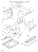 AIR FLOW AND CONTROL Diagram and Parts List for ACQ124XH0  Whirlpool Air Conditioner