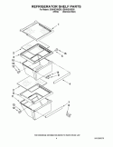REFRIGERATOR SHELF PARTS Diagram and Parts List for ID5HHEXWS00  Whirlpool Refrigerator
