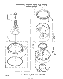AGITATOR, BASKET AND TUB Diagram and Parts List for LA5460XSW0  Whirlpool Washer