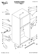 CABINET PARTS Diagram and Parts List for 5GR9SHKXLQ04  Whirlpool Refrigerator
