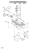PLATE CHAMBER ASSEMBLY Diagram and Parts List for KHMC107EBL1  KitchenAid Microwave