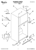 CABINET PARTS Diagram and Parts List for 8VET0WPKKQ05  Whirlpool Refrigerator