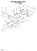 CONTROL PANEL PARTS Diagram and Parts List for LHW0050PQ1  Whirlpool Washer