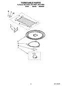 TURNTABLE PARTS Diagram and Parts List for MH2175SXT1  Whirlpool Microwave